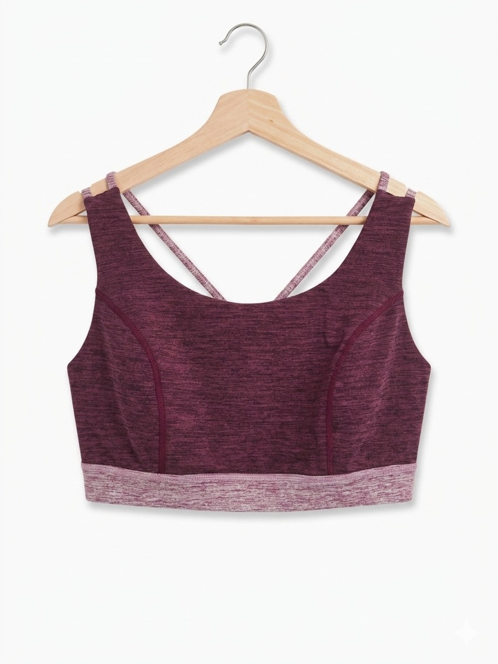 NWOT torrid Active Marled Plum & Heathered Band Sports Bra Size 2 (torrid)